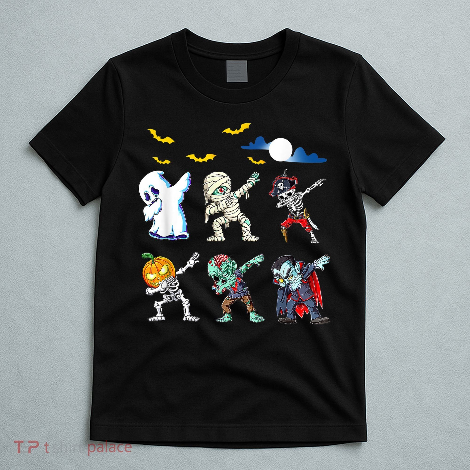 Dabbing Halloween Boys Skeleton Zombie Scary Pumpkin Mummy T-Shirt