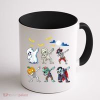 Dabbing Halloween Boys Skeleton Zombie Scary Pumpkin Mummy Coffee Mug thumb 1
