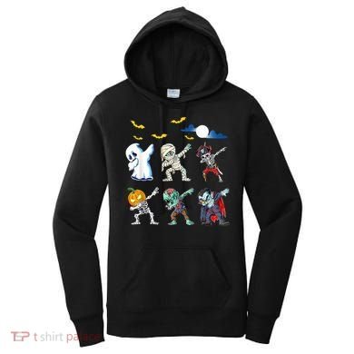 Dabbing Halloween Boys Skeleton Zombie Scary Pumpkin Mummy Women's Hoodie