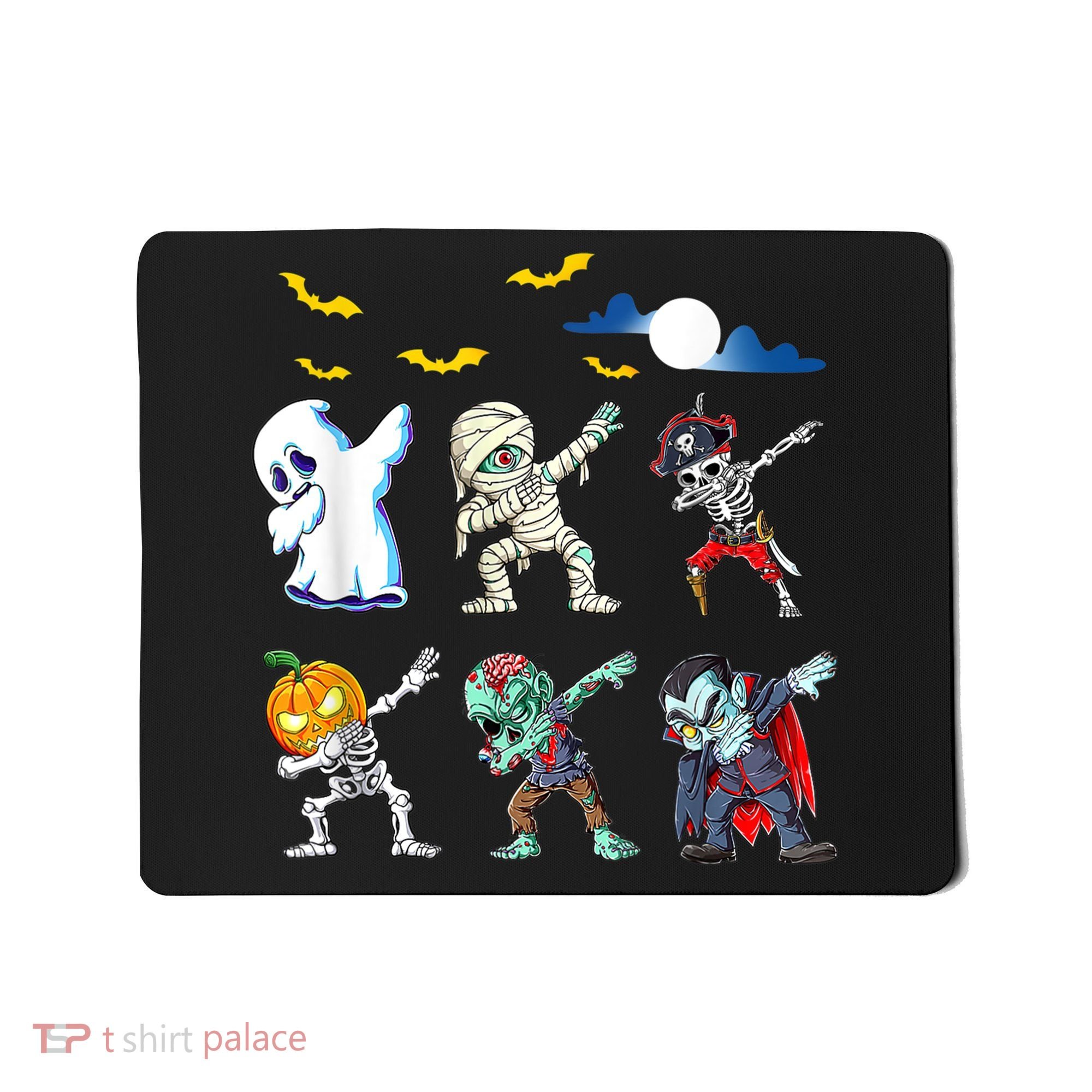 Dabbing Halloween Boys Skeleton Zombie Scary Pumpkin Mummy Mousepad