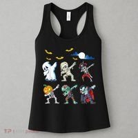 Dabbing Halloween Boys Skeleton Zombie Scary Pumpkin Mummy Women's Tank Top thumb 3