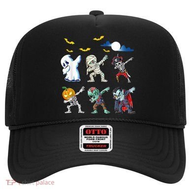 Dabbing Halloween Boys Skeleton Zombie Scary Pumpkin Mummy Hat
