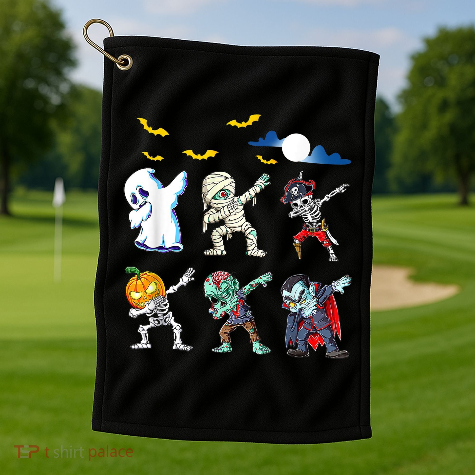 Dabbing Halloween Boys Skeleton Zombie Scary Pumpkin Mummy Golf Towel