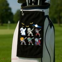 Dabbing Halloween Boys Skeleton Zombie Scary Pumpkin Mummy Golf Towel thumb 2
