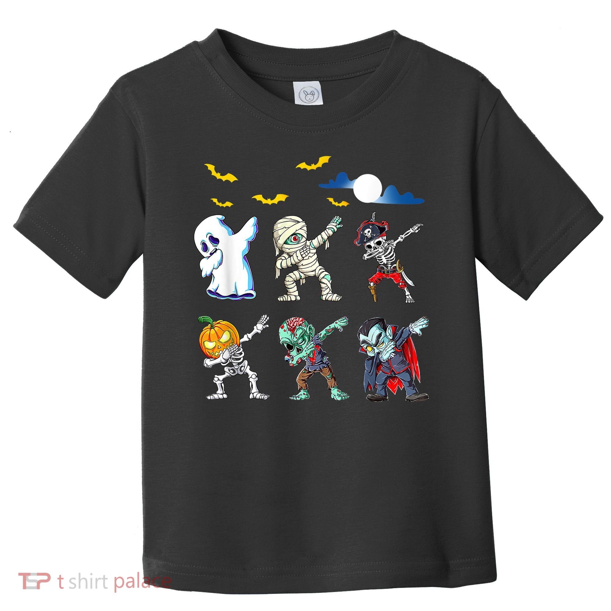 Dabbing Halloween Boys Skeleton Zombie Scary Pumpkin Mummy Toddler T-Shirt