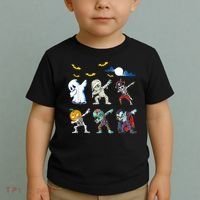 Dabbing Halloween Boys Skeleton Zombie Scary Pumpkin Mummy Toddler T-Shirt thumb 2