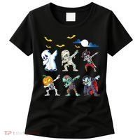 Dabbing Halloween Boys Skeleton Zombie Scary Pumpkin Mummy Women's T-Shirt thumb 0