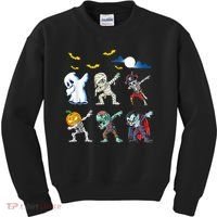 Dabbing Halloween Boys Skeleton Zombie Scary Pumpkin Mummy Kids Sweatshirt thumb 0