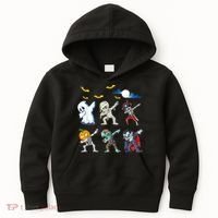 Dabbing Halloween Boys Skeleton Zombie Scary Pumpkin Mummy Kids Hoodie thumb 0