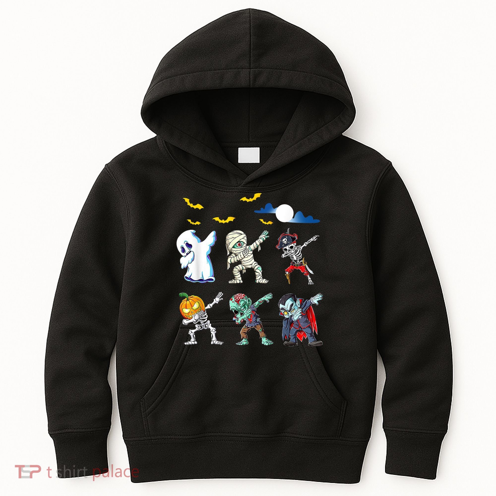 Dabbing Halloween Boys Skeleton Zombie Scary Pumpkin Mummy Kids Hoodie