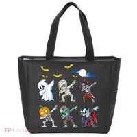 Dabbing Halloween Boys Skeleton Zombie Scary Pumpkin Mummy Tote Bag thumb 0