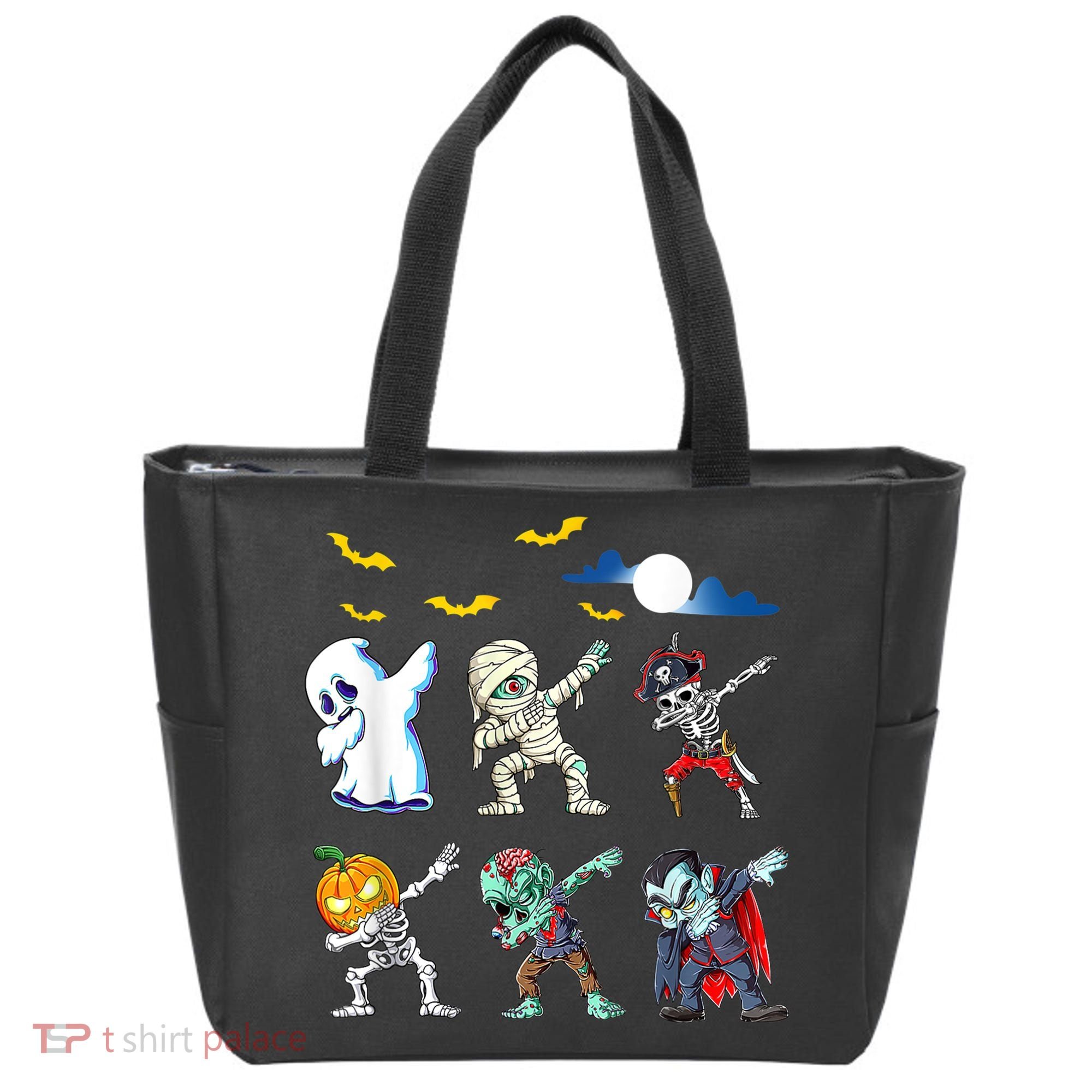 Dabbing Halloween Boys Skeleton Zombie Scary Pumpkin Mummy Tote Bag