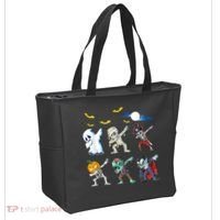 Dabbing Halloween Boys Skeleton Zombie Scary Pumpkin Mummy Tote Bag thumb 2