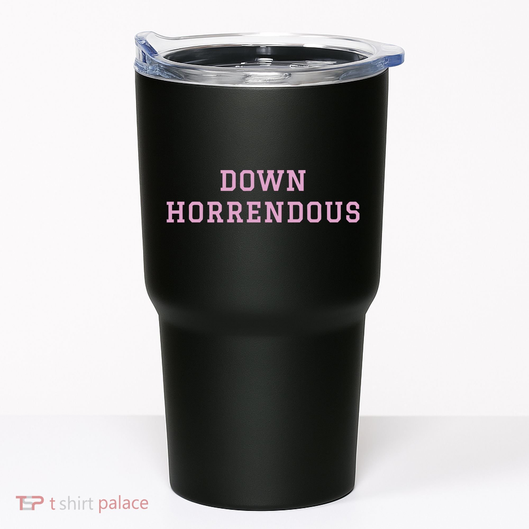 Down Horrendous Black Tumbler