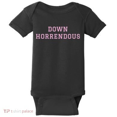 Down Horrendous Black Baby Bodysuit
