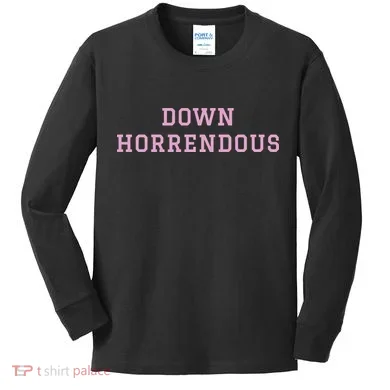 Down Horrendous Black Kids Long Sleeve Shirt