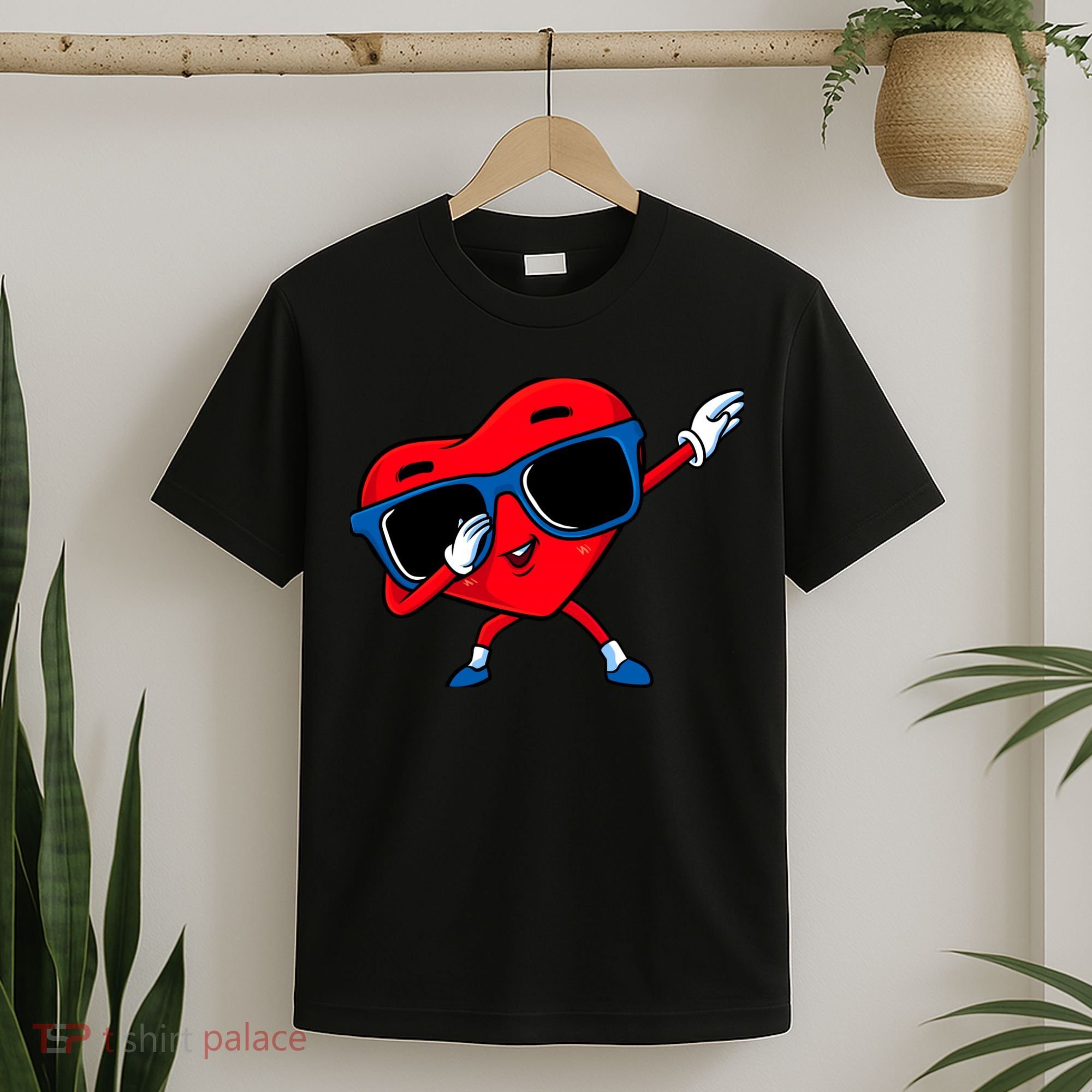 Dabbing Heart Boy Valentine Dab Love Valentines Day Boy T-Shirt