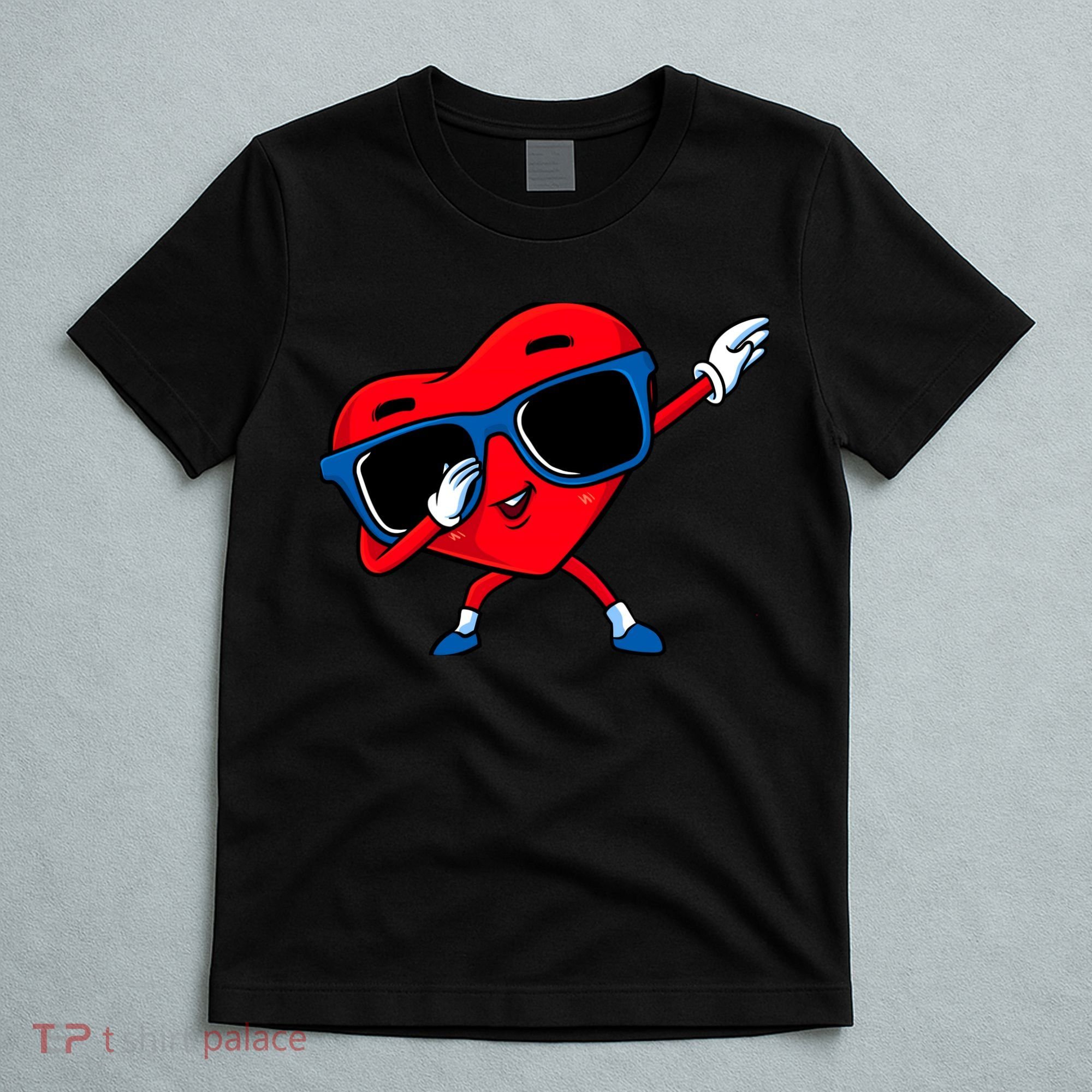 Dabbing Heart Boy Valentine Dab Love Valentines Day Boy T-Shirt