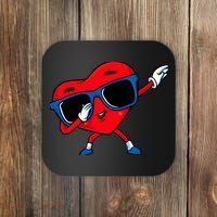 Dabbing Heart Boy Valentine Dab Love Valentines Day Boy Coaster thumb 0