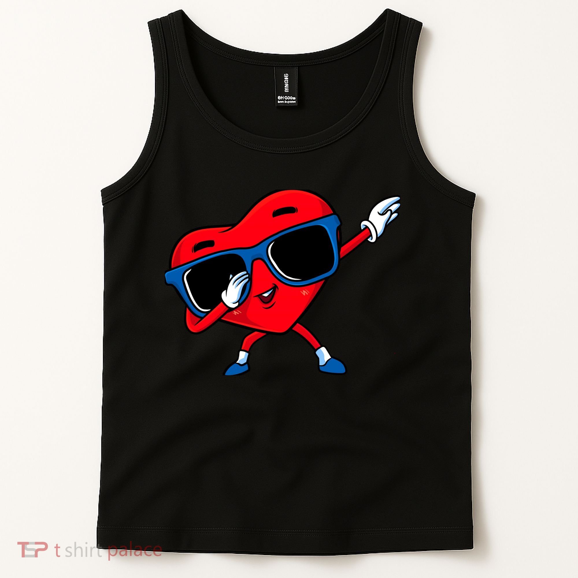 Dabbing Heart Boy Valentine Dab Love Valentines Day Boy Tank Top