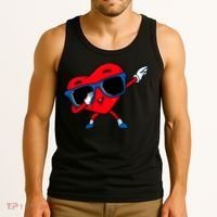 Dabbing Heart Boy Valentine Dab Love Valentines Day Boy Tank Top thumb 3