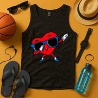Dabbing Heart Boy Valentine Dab Love Valentines Day Boy Tank Top thumb 4