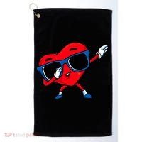 Dabbing Heart Boy Valentine Dab Love Valentines Day Boy Golf Towel thumb 0
