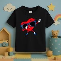 Dabbing Heart Boy Valentine Dab Love Valentines Day Boy Toddler T-Shirt thumb 3