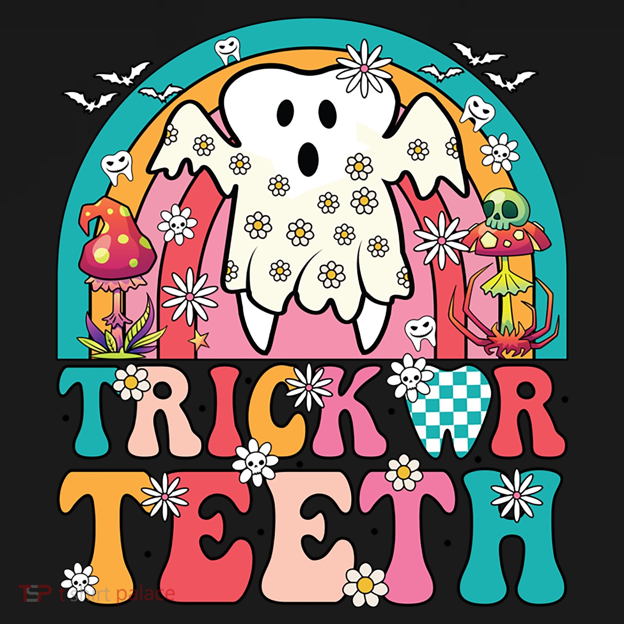 Dentist Halloween Boo Ghost Retro Groovy Trick Or Teeth Gift Women's Hoodie
