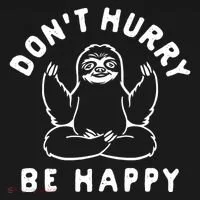 Don't Hurry Be Happy Sloth Doggie Tank thumb 4