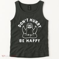 Don't Hurry Be Happy Sloth Tank Top thumb 2