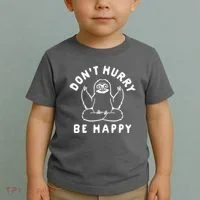Don't Hurry Be Happy Sloth Toddler T-Shirt thumb 2