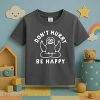 Don't Hurry Be Happy Sloth Toddler T-Shirt thumb 3