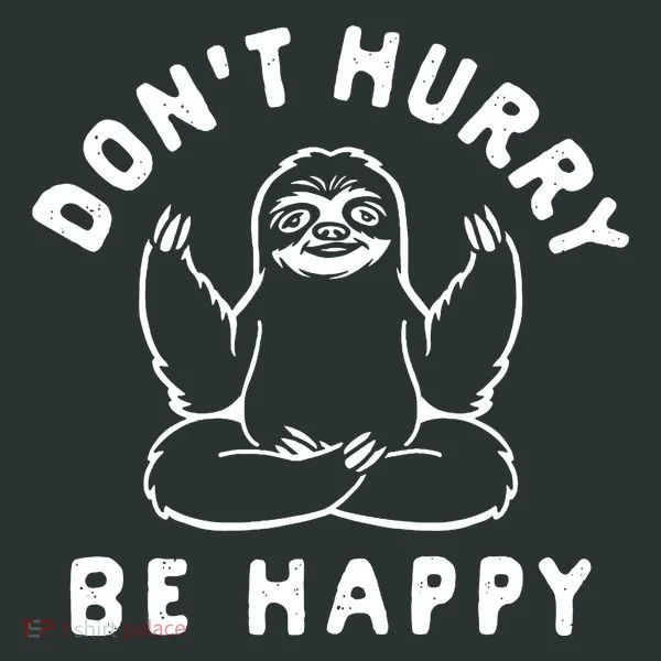 Don't Hurry Be Happy Sloth Kids Long Sleeve Shirt