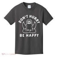 Don't Hurry Be Happy Sloth Kids T-Shirt thumb 0