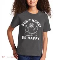 Don't Hurry Be Happy Sloth Kids T-Shirt thumb 2
