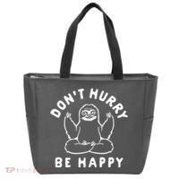 Don't Hurry Be Happy Sloth Tote Bag thumb 0