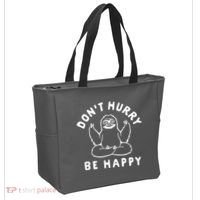 Don't Hurry Be Happy Sloth Tote Bag thumb 2