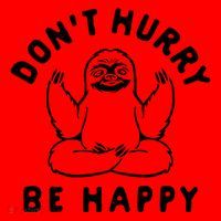 Don't Hurry Be Happy Sloth Santa Hat thumb 1