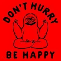 Don't Hurry Be Happy Sloth Santa Hat thumb 1