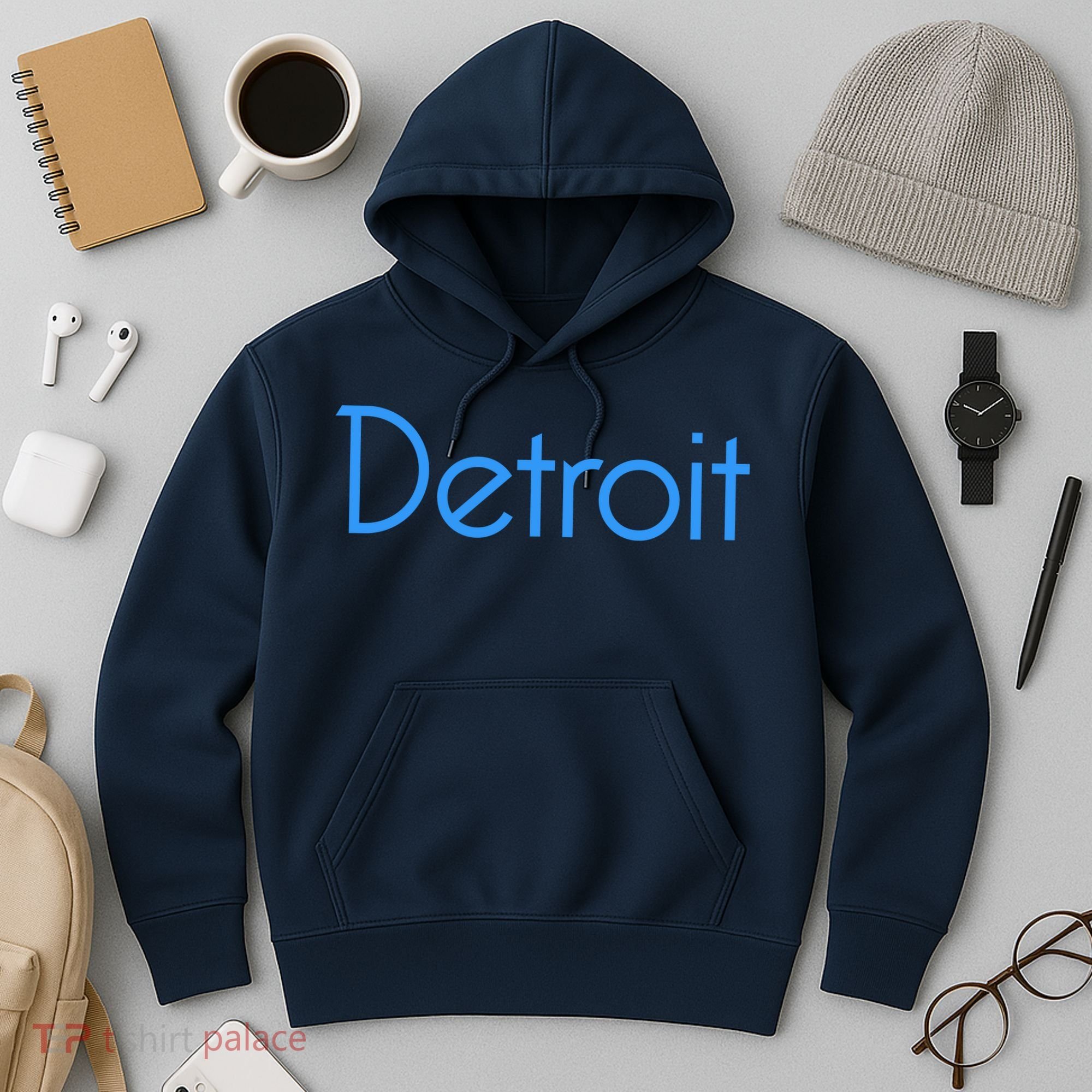 Detroit Honolulu Blue Hoodie