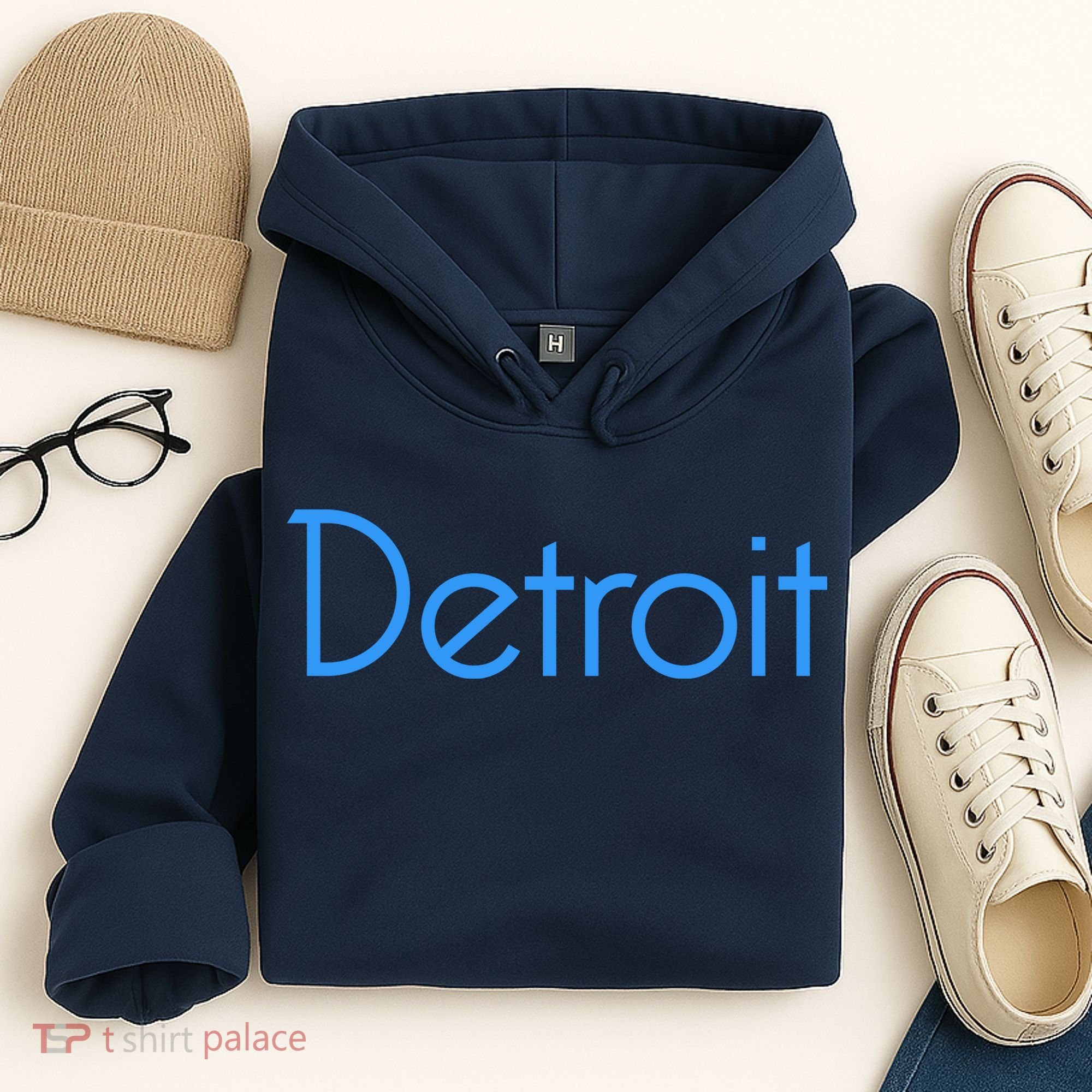 Detroit Honolulu Blue Hoodie