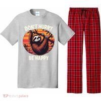 Don't Hurry Be Happy Cute Lazy Funny Sloth Pajama Set thumb 0