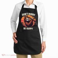 Don't Hurry Be Happy Cute Lazy Funny Sloth Apron thumb 2