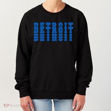 Detroit Honolulu Blue Stacked Women's Sweatshirt