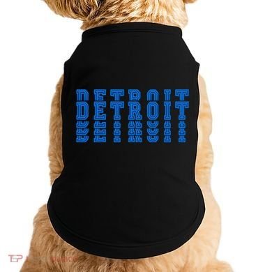 Detroit Honolulu Blue Stacked Doggie Tank