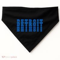 Detroit Honolulu Blue Stacked USA-Made Doggie Bandana thumb 0