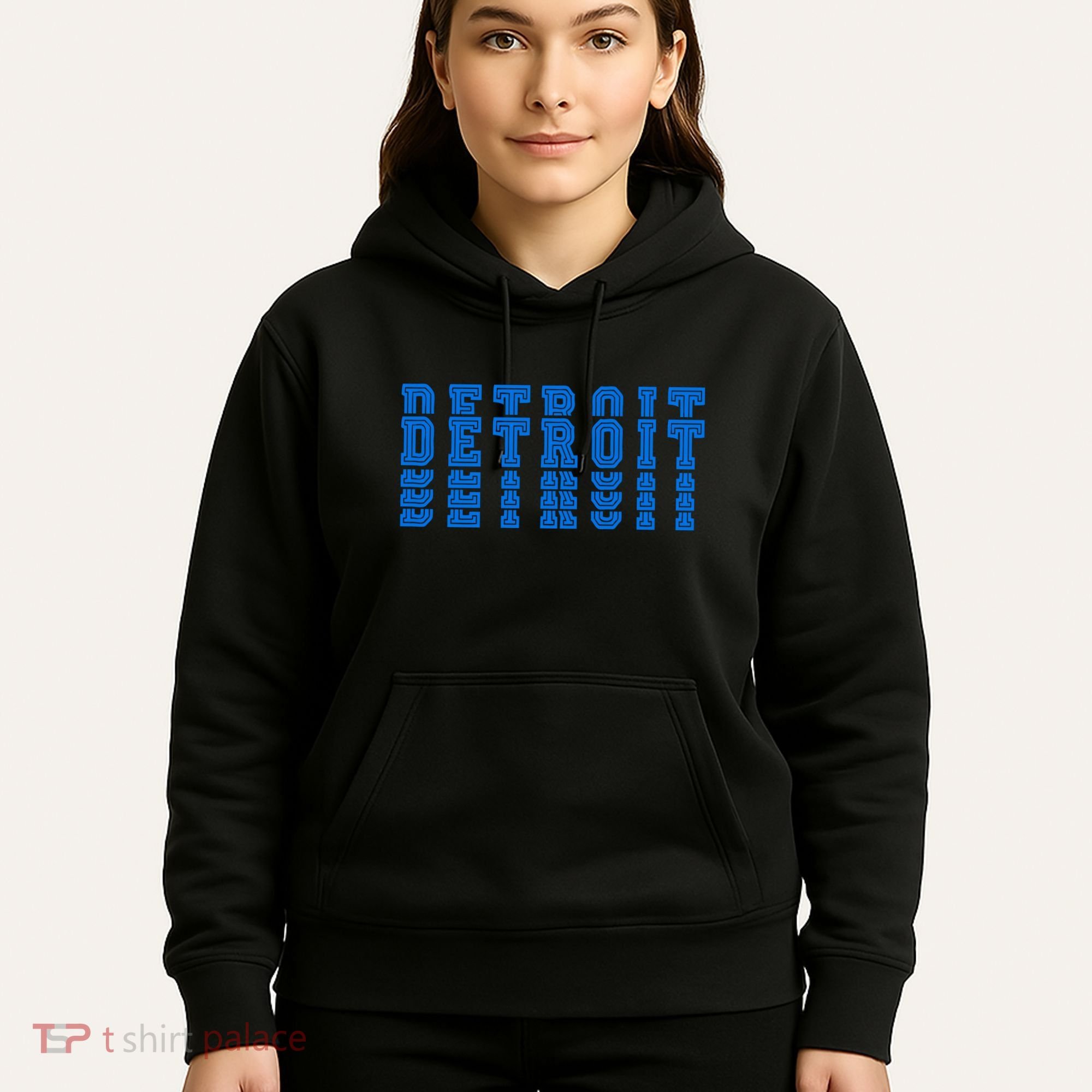 Detroit Honolulu Blue Stacked Hoodie