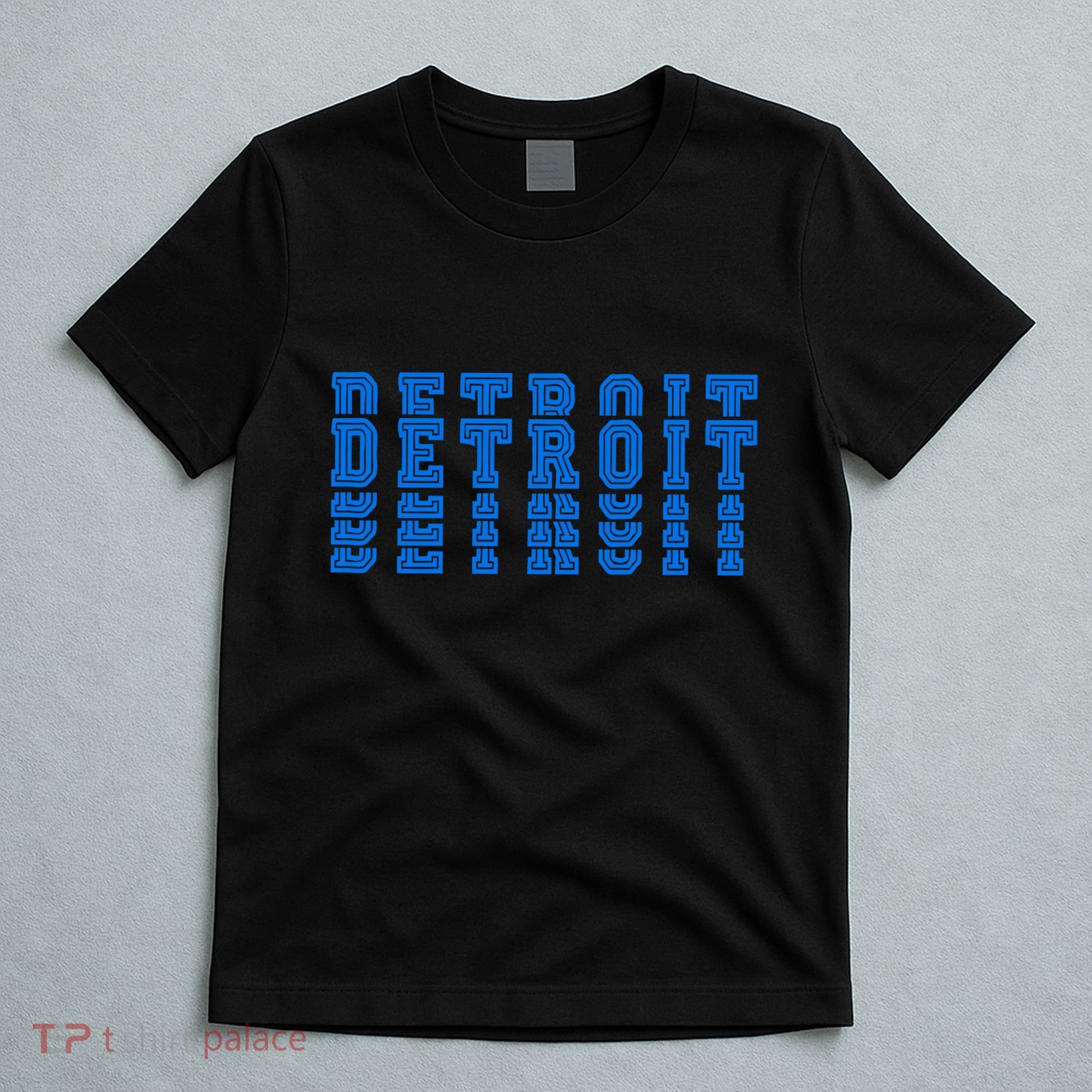 Detroit Honolulu Blue Stacked T-Shirt