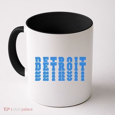 Detroit Honolulu Blue Stacked Coffee Mug
